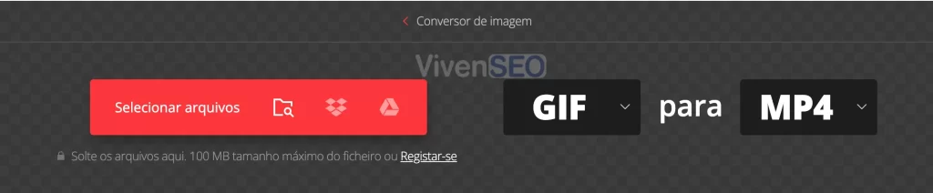 Convert.IO - Selecionar Arquivo