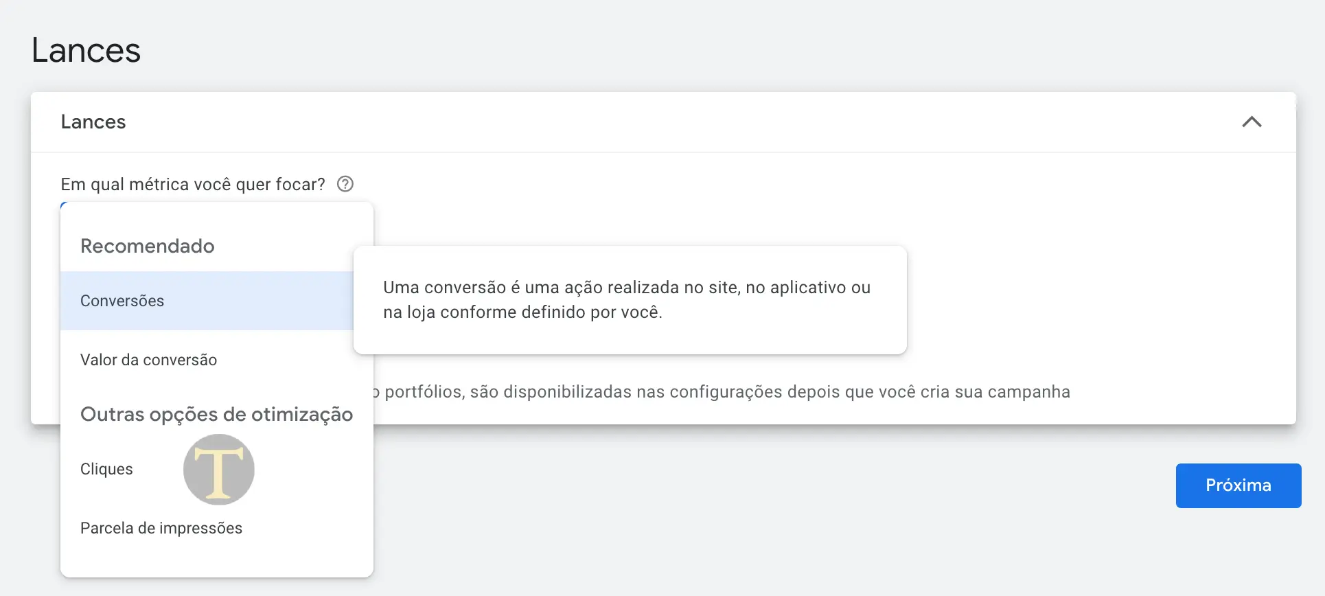 Tipo de lance no Google Ads