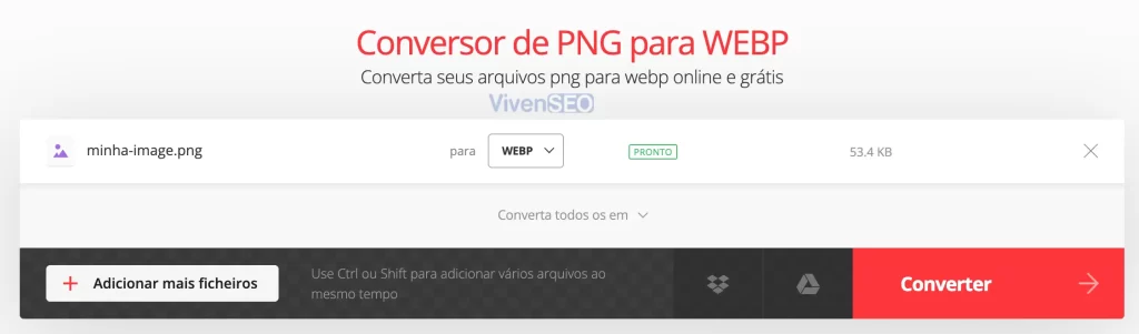 Converter imagem Webp