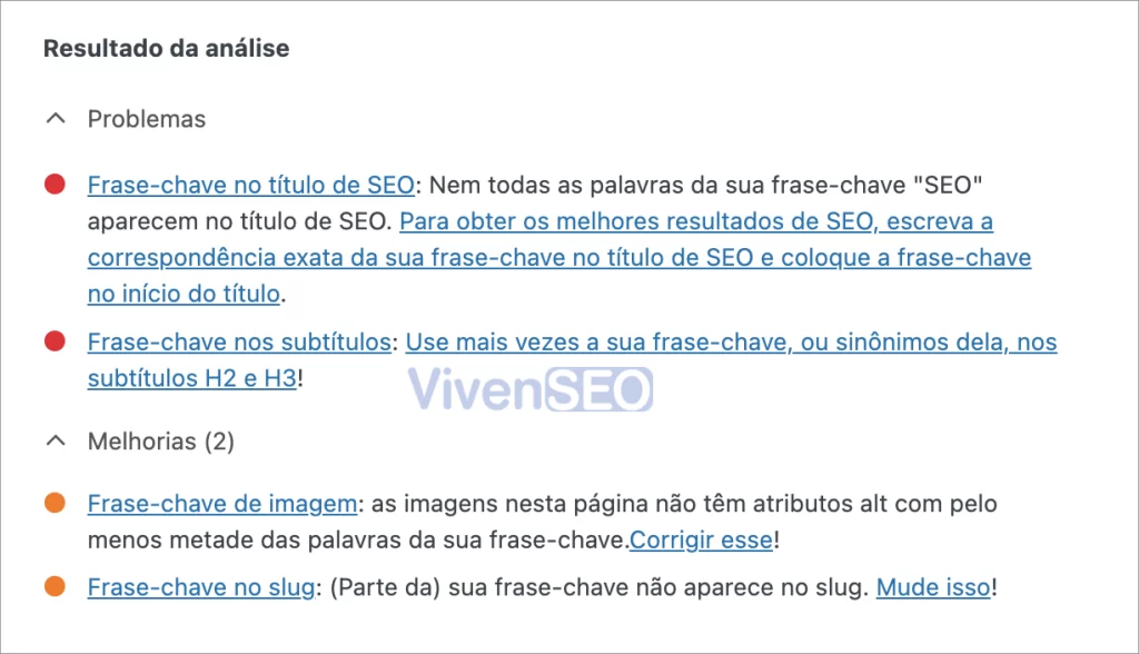 Yoast - Palavra Chave no texto para indexar seu blog no Google