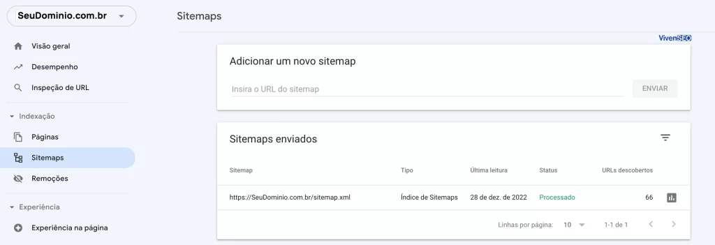 Google Search Console - Sitemap