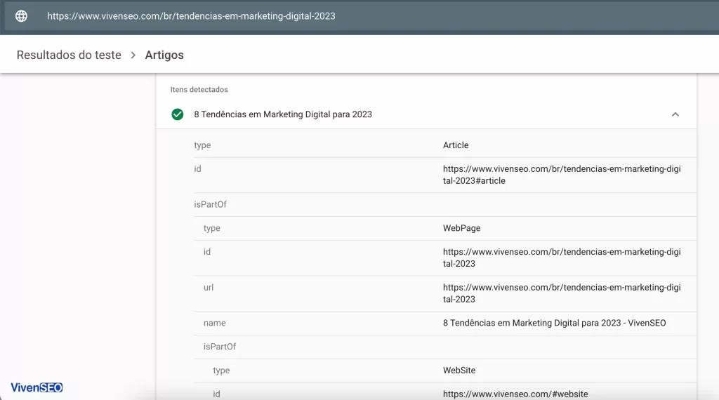 Teste Dados Estruturados Json-LD