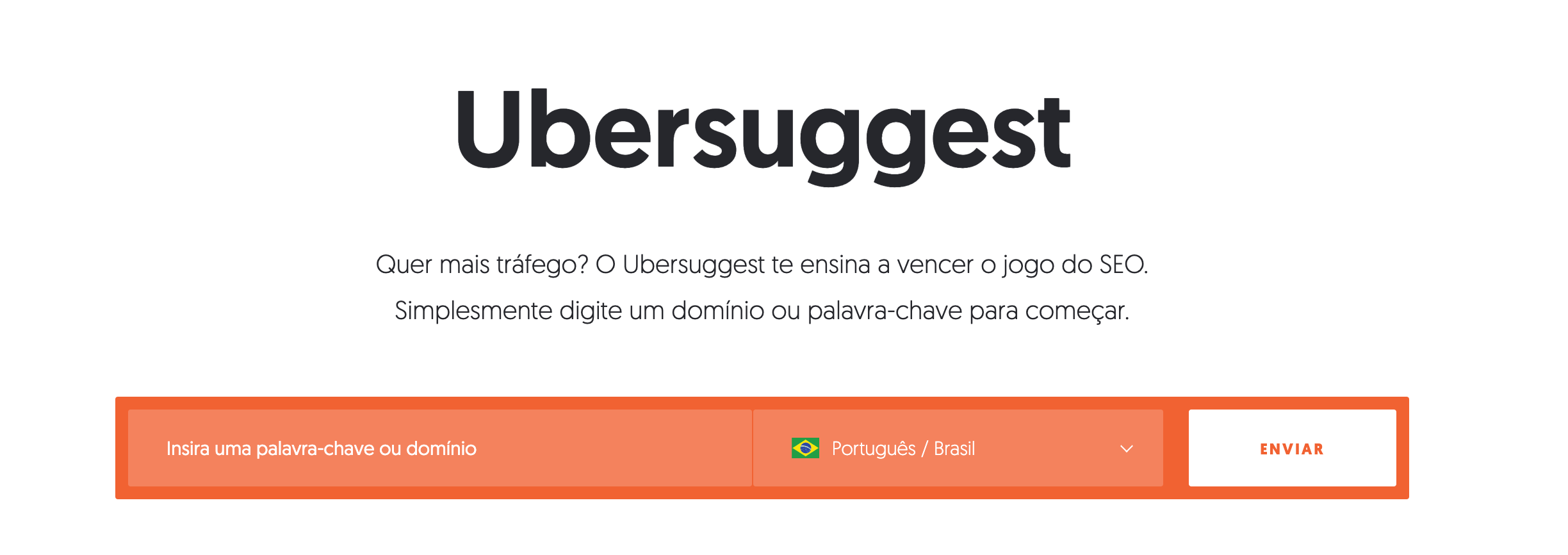 Ubersuggest - Pesquisa de palavras chaves