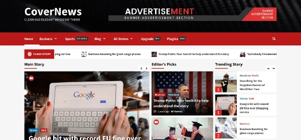 Tema Grátis CoverNews para WordPress