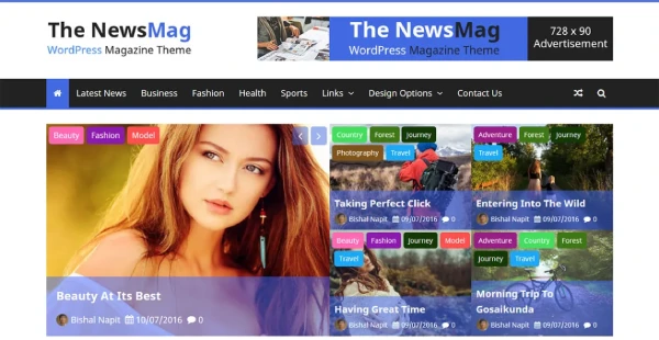 Tema Grátis The NewsMag para WordPress