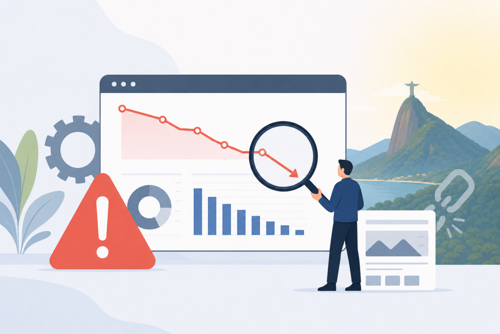 alertas do Search Console em painel de monitoramento SEO