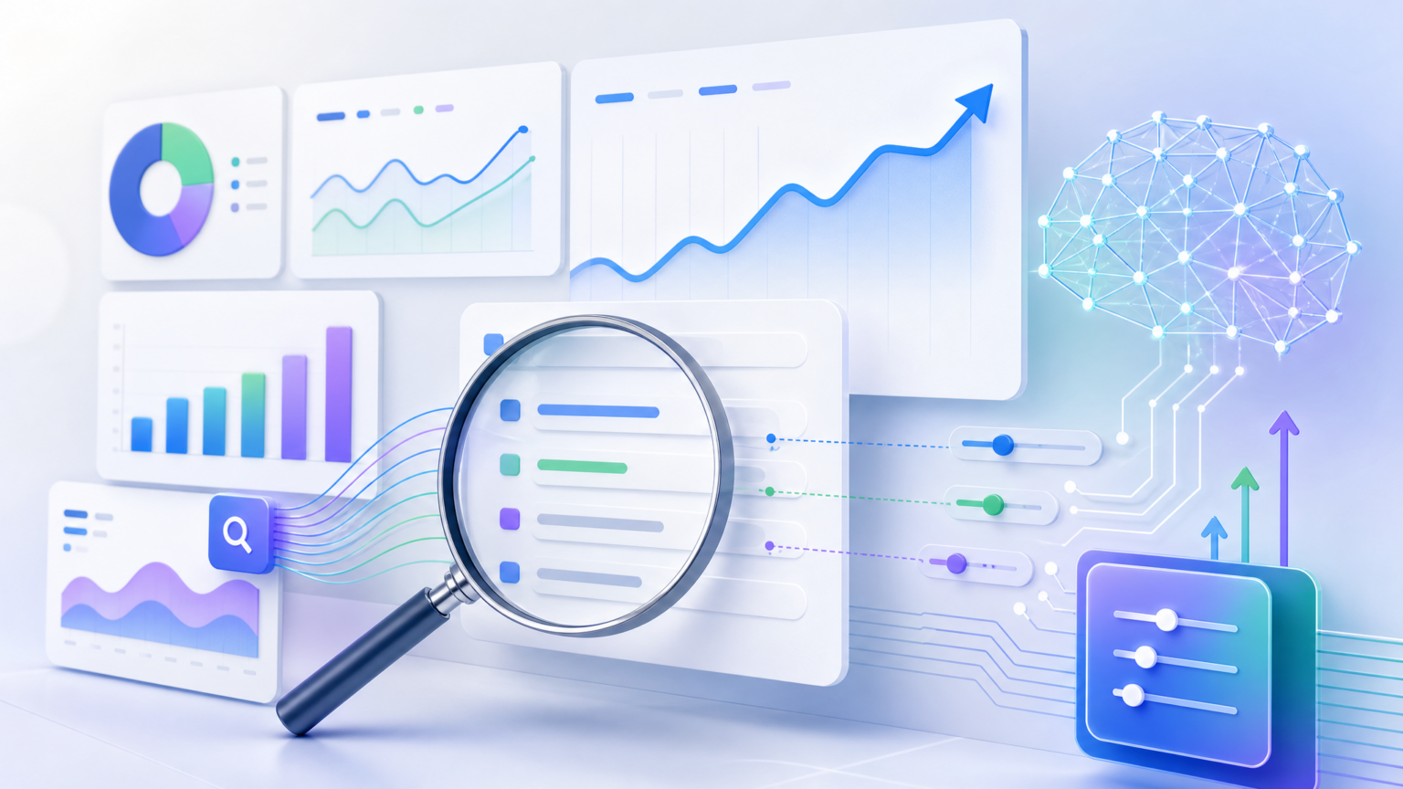 Smart Bidding Exploration Google Ads com painel de ROAS e termos de busca