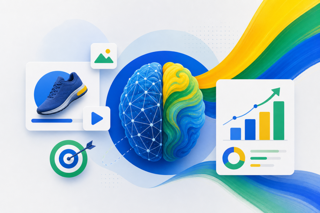 Criativos com IA no Google Ads com checklist de marca e performance