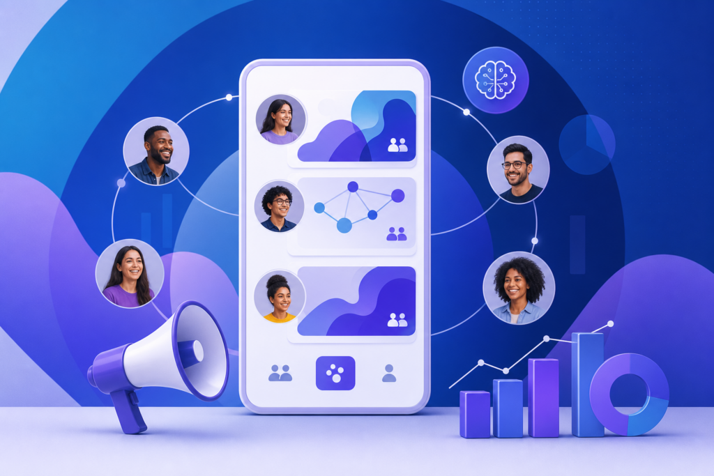 Meta Forum app com comunidades online e grupos com IA