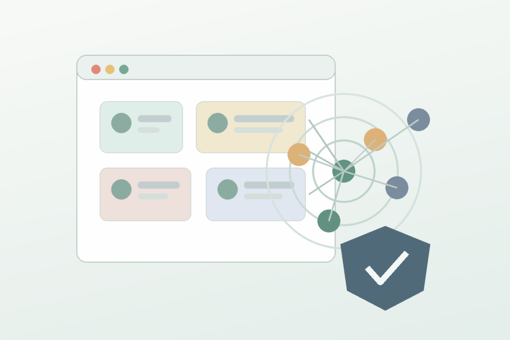 Janela do WordPress com cartões de eventos, alvo de rastreamento e escudo de validação para Pixel da Meta