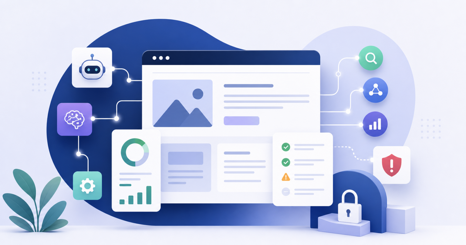 Rank Math MCP Tools no WordPress com SEO por IA e controles de risco