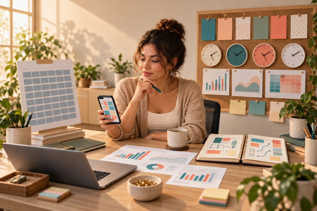Melhor horário para postar no Instagram: a tabela mente? Melhor horário para postar no Instagram analisado com calendário, relógios e métricas